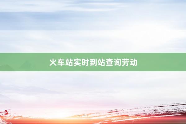火车站实时到站查询劳动